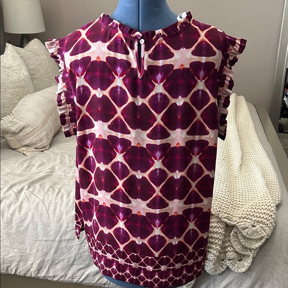 DR2 Purple Patterned Women's Top - Picture 2 of 7